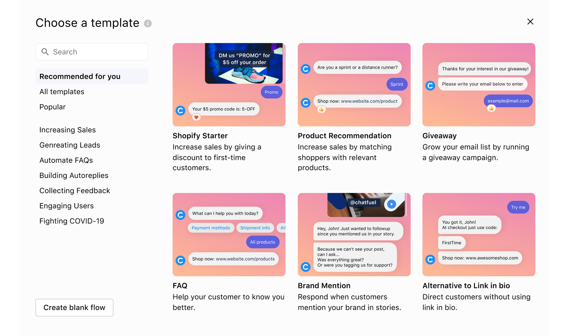 Custom automated replies